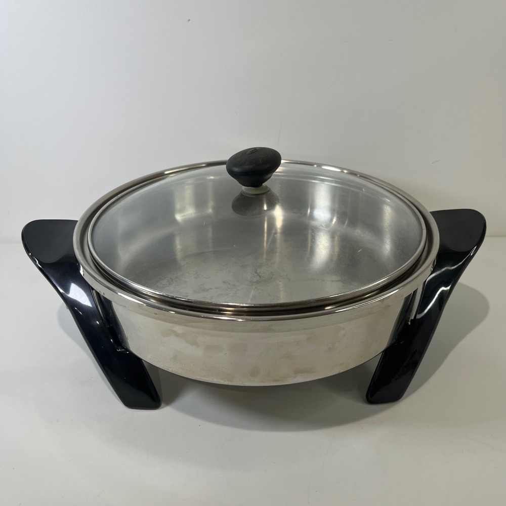 Saladmaster V 12" Electric Oil Core Skillet T304 Stainless Steel K7356 No Cord